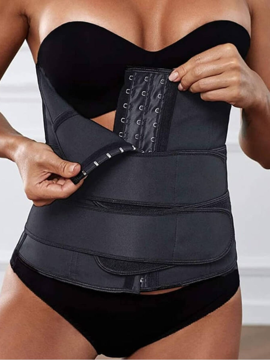 BASIC Casual Skinny Black Waist Trainer