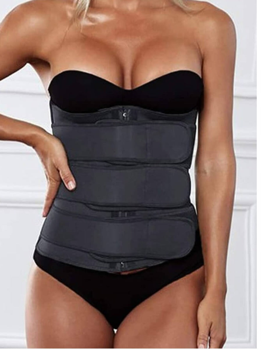 BASIC Casual Skinny Black Waist Trainer