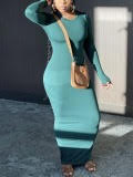 Ruched Solid Bodycon Dress
