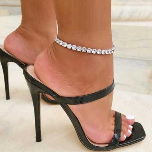 Trendy Rhinestone Decorative Anklet